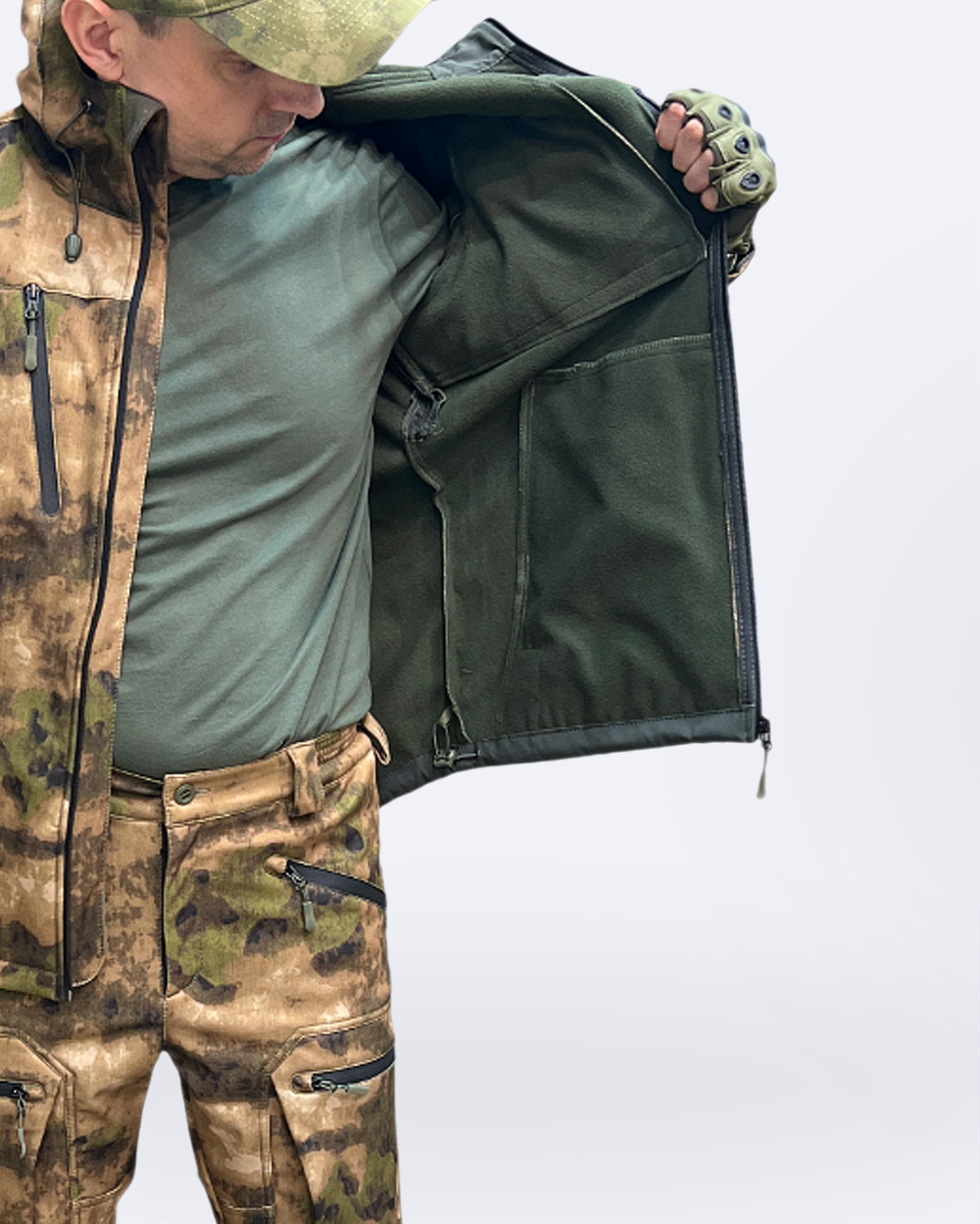 Костюм BOND Snow Bars Зелёный лес — демисезонный софтшелл