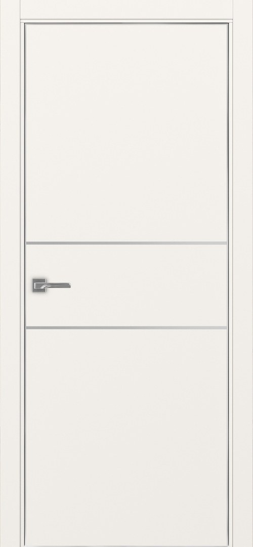 Межкомнатная дверь Optima Porte НЕАПОЛЬ 203 Молдинг SC (матовое серебро), Алюминиевая кромка SC (матовое серебро) с 4-х сторон
