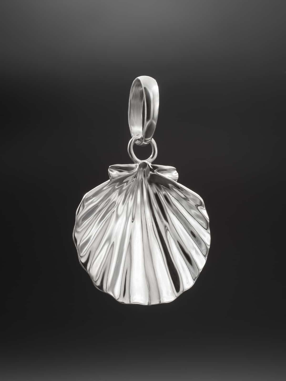 Подвес Ракушка морская из серебра