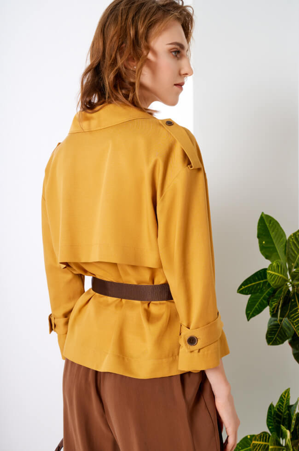 1751 Жакет женский (горчичный)