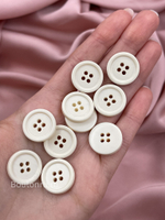 Пуговицы на прокол17 белые (молочные)
