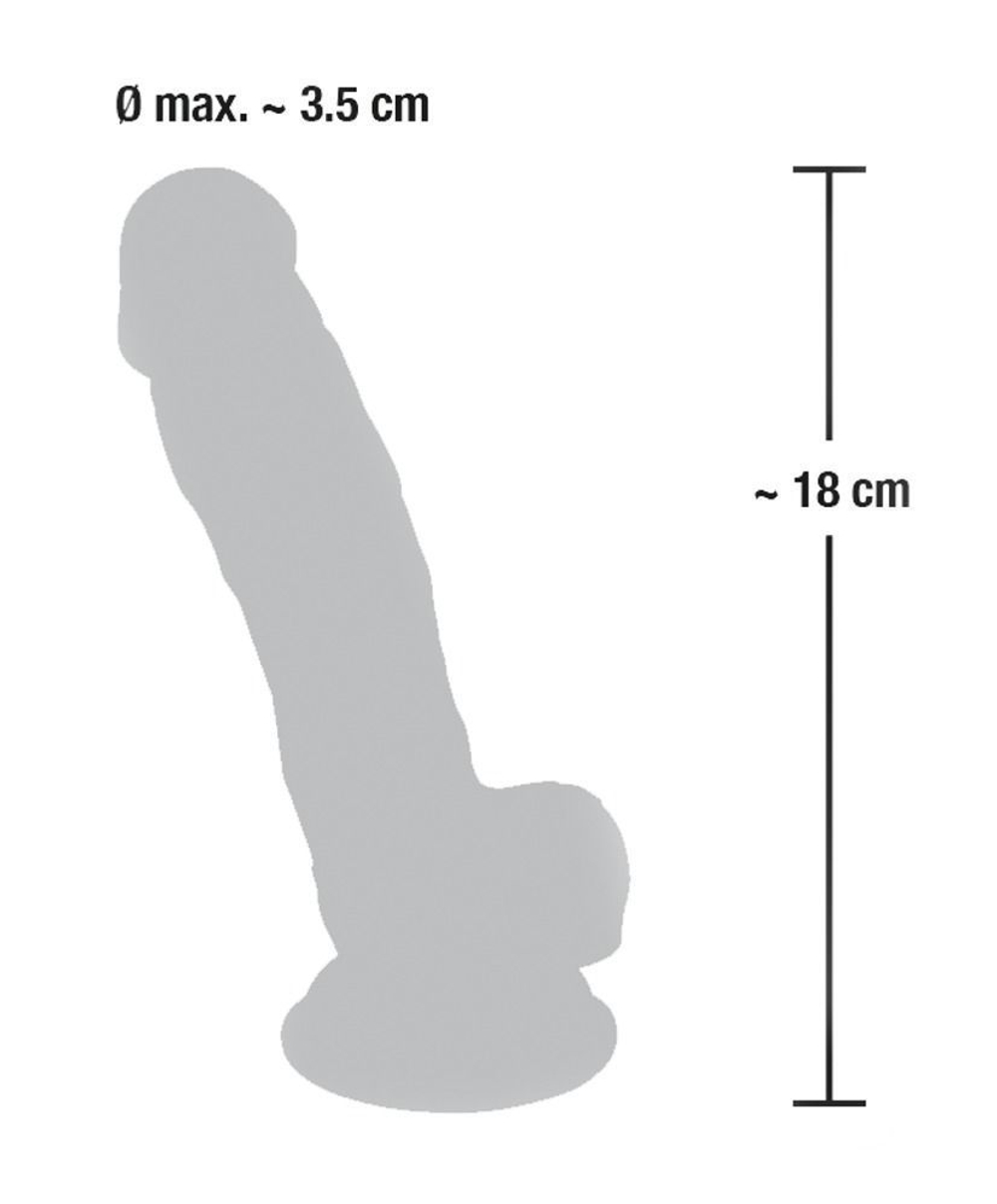 Реалистичный фаллоимитатор из силикона Medical Silicone Dildo - 18 см.