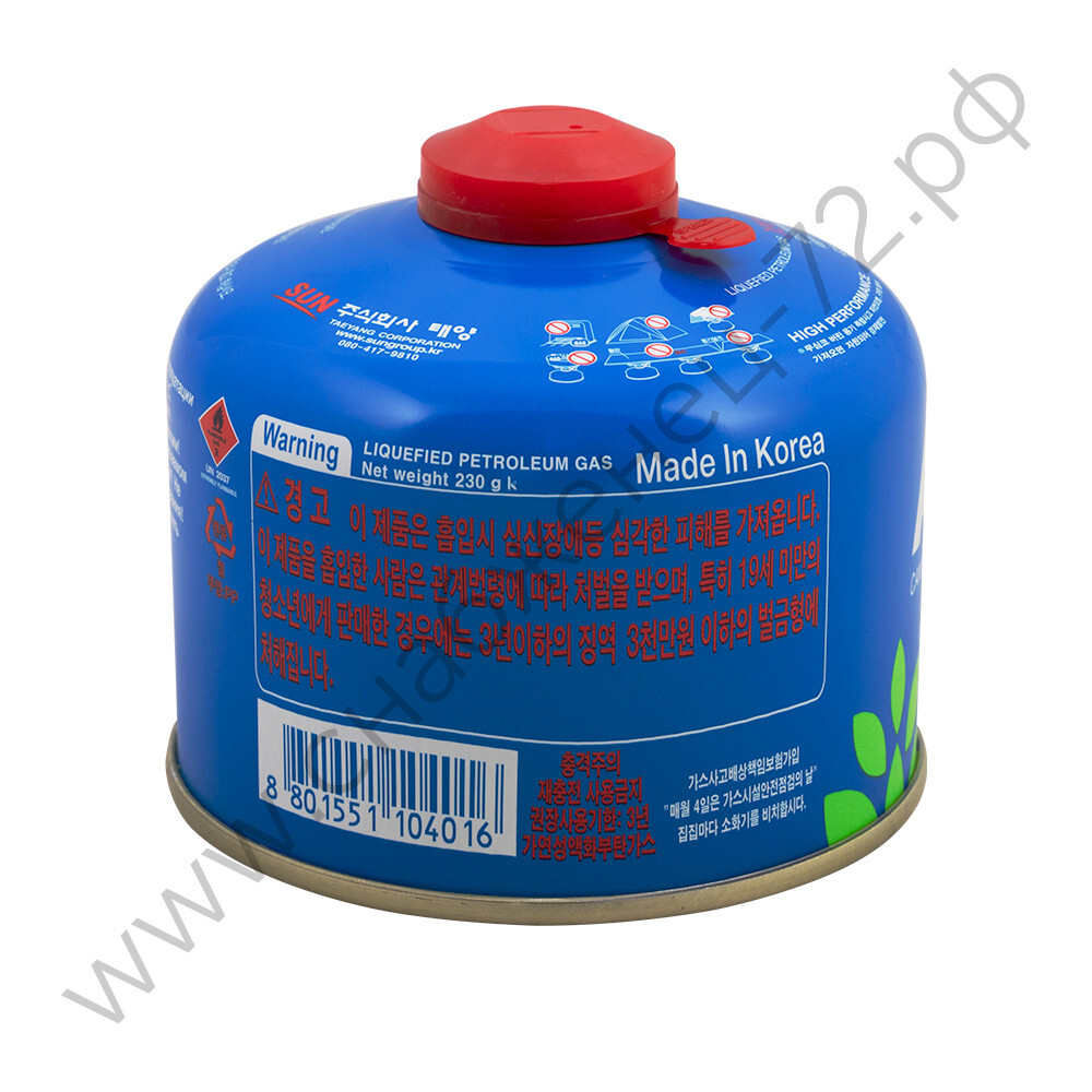 Баллон с газом ALPS 230гр.(резьбовой) Корея