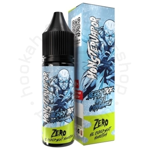 Жидкость MONSTERVAPOR BERRY JACK с ароматом арбуза с клубникой, 0 мг/см³, 30 мл. ZERO.