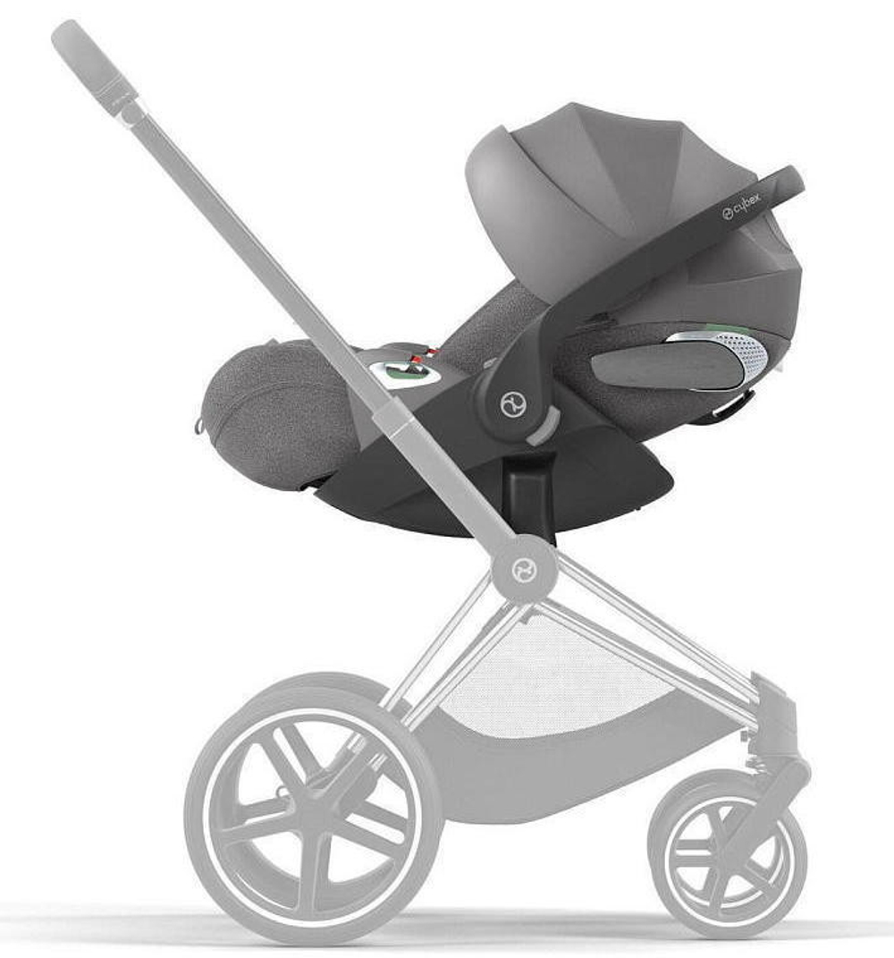Коляска Cybex Priam IV Chrome Brown complete Cloud T Mirage Grey Plus Base T 4 в 1 Leaf Green