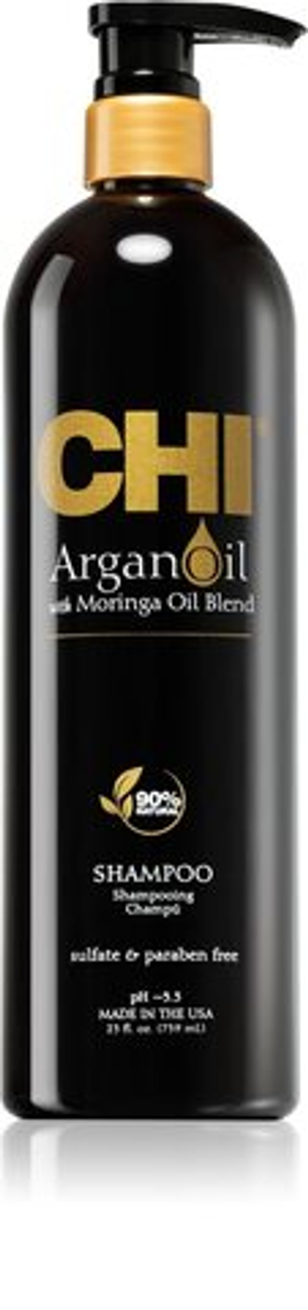 CHI Argan Oil Shampoo - питательный шампунь для сухих и поврежденных волос /   739  ml  / GTIN 633911749241