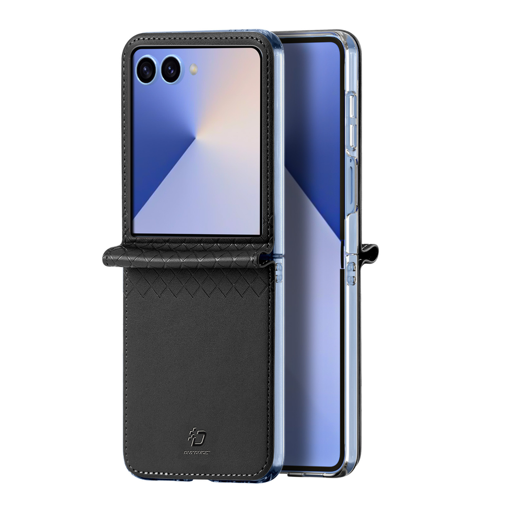 Чехол черного цвета из искусственной кожи от Dux Ducis для Samsung Galaxy Flip 7, серия Bril Series Case