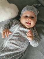 Комбинезон Mjölk Sleep and Play Blue Leopard, уценка