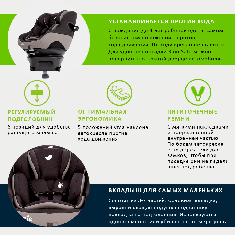 Детское автокресло Joie Spin Safe