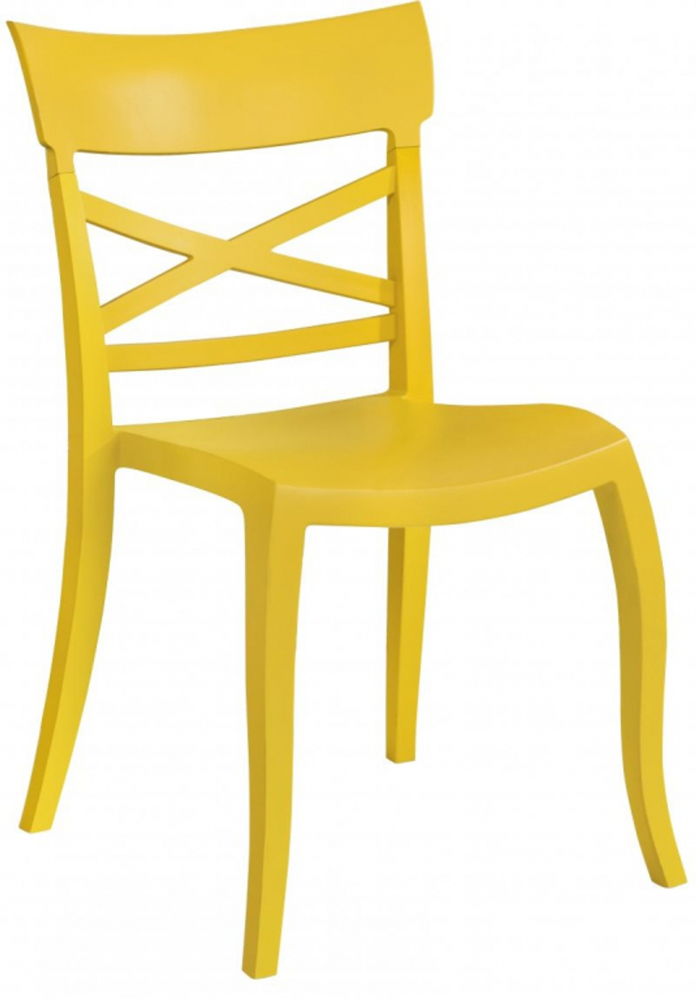 Стул пластиковый Papatya XSera-S, желтый