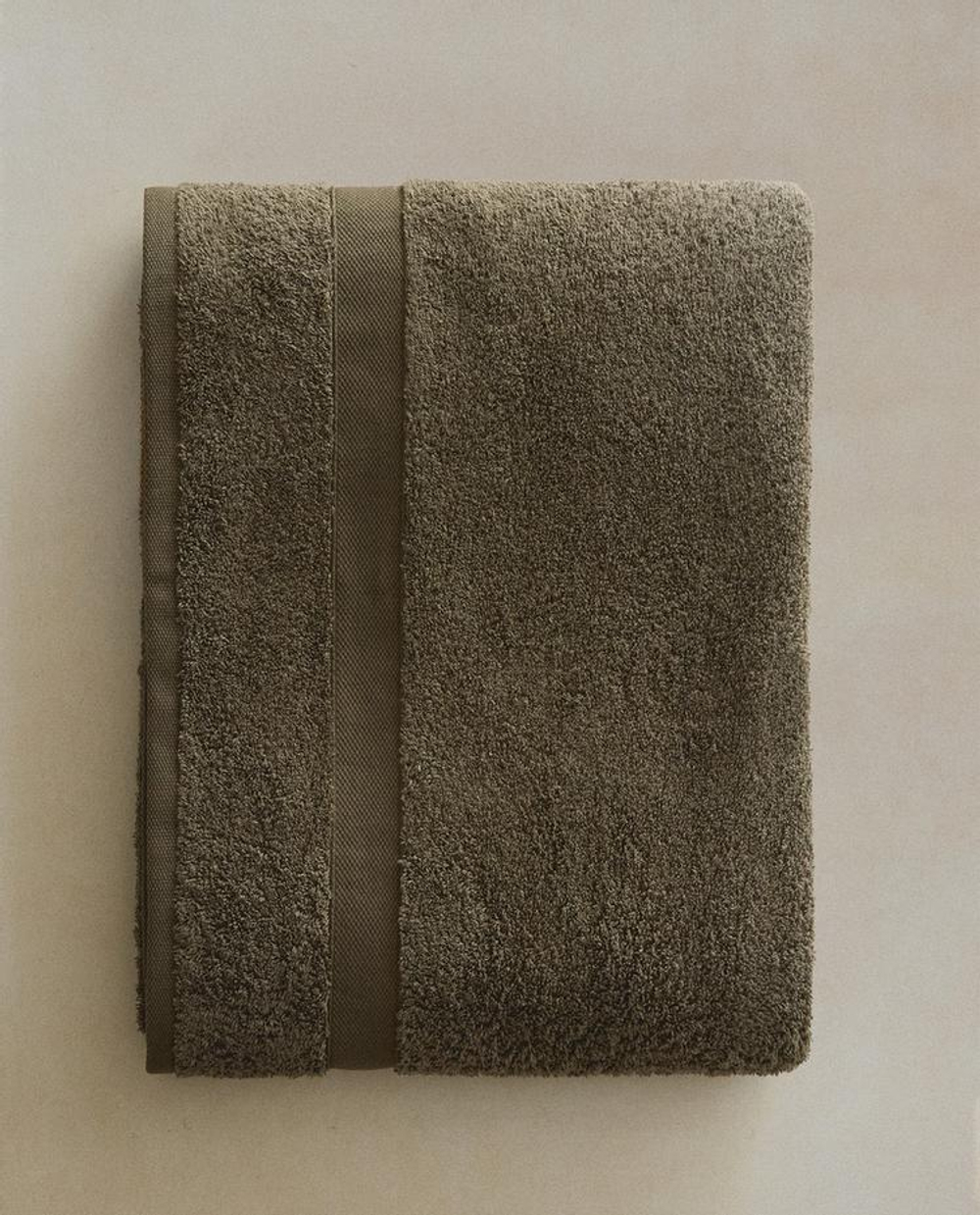 ZARA HOME ПОЛОТЕНЦЕ ИЗ ХЛОПКА ВЫСШЕГО КАЧЕСТВА, ХАКИ