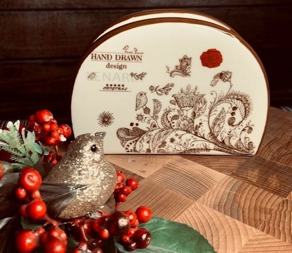 Lenardi 110386 Салфетница 15х11х4,5 см ПТИЧИЙ ДВОРИК в под.уп.(х36)