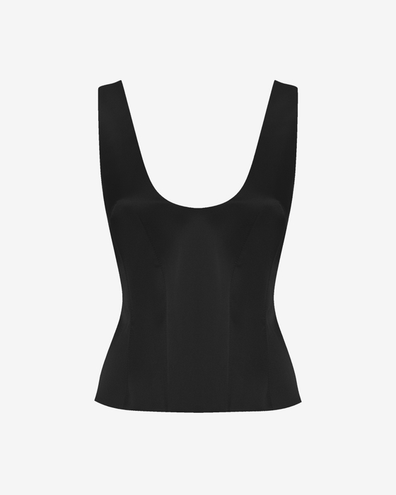 Топ корсетного типа из атласа