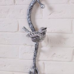 Вешалка настенная Терра кованая Античное серебро