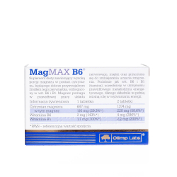 Диетическая добавка Olimp Magmax B6, 50 таблеток