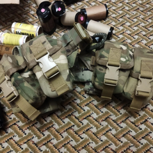 Тактическая военная двойная подсумка под гранаты Мультикам