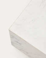 Журнальный столик Sorein из белого мрамора 100 x 50 см