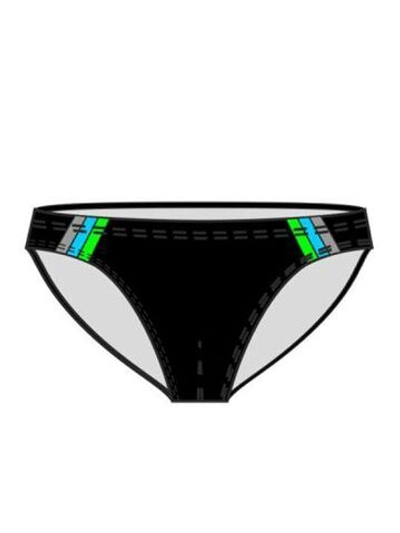 Мужские пляжные плавки с декором по бокам (Размер: XXL) (Цвет: черный)