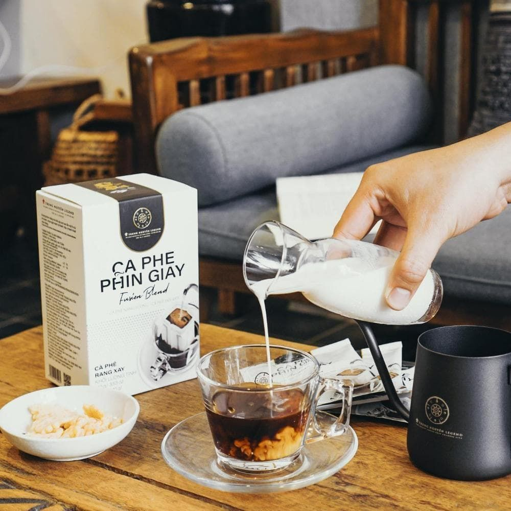 Вьетнамский кофе молотый Фьюжн Бленд Trung Nguyen Legend в дрип-пакетах Fusion Blend Drip coffee, 10 пак*10г