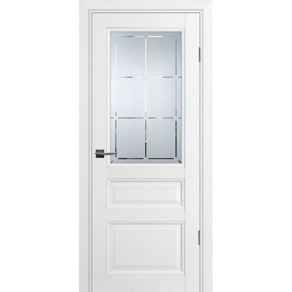 Фото межкомнатной двери экошпон Profilo Porte PSU-39 белая остеклённая