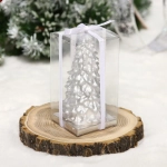 Свеча новогодняя «Сказочная ель» 5,5х10 см, серебро