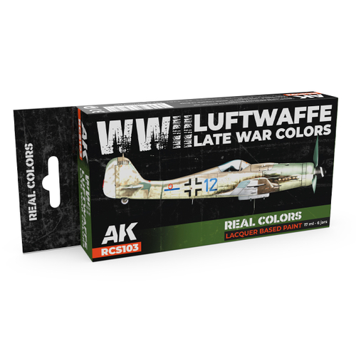 Набор красок AK Interactive Real Colors - WWII Luftwaffe Late War Colors