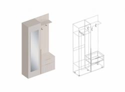 Прихожая с пеналом "Тефия" 1150 Левая,