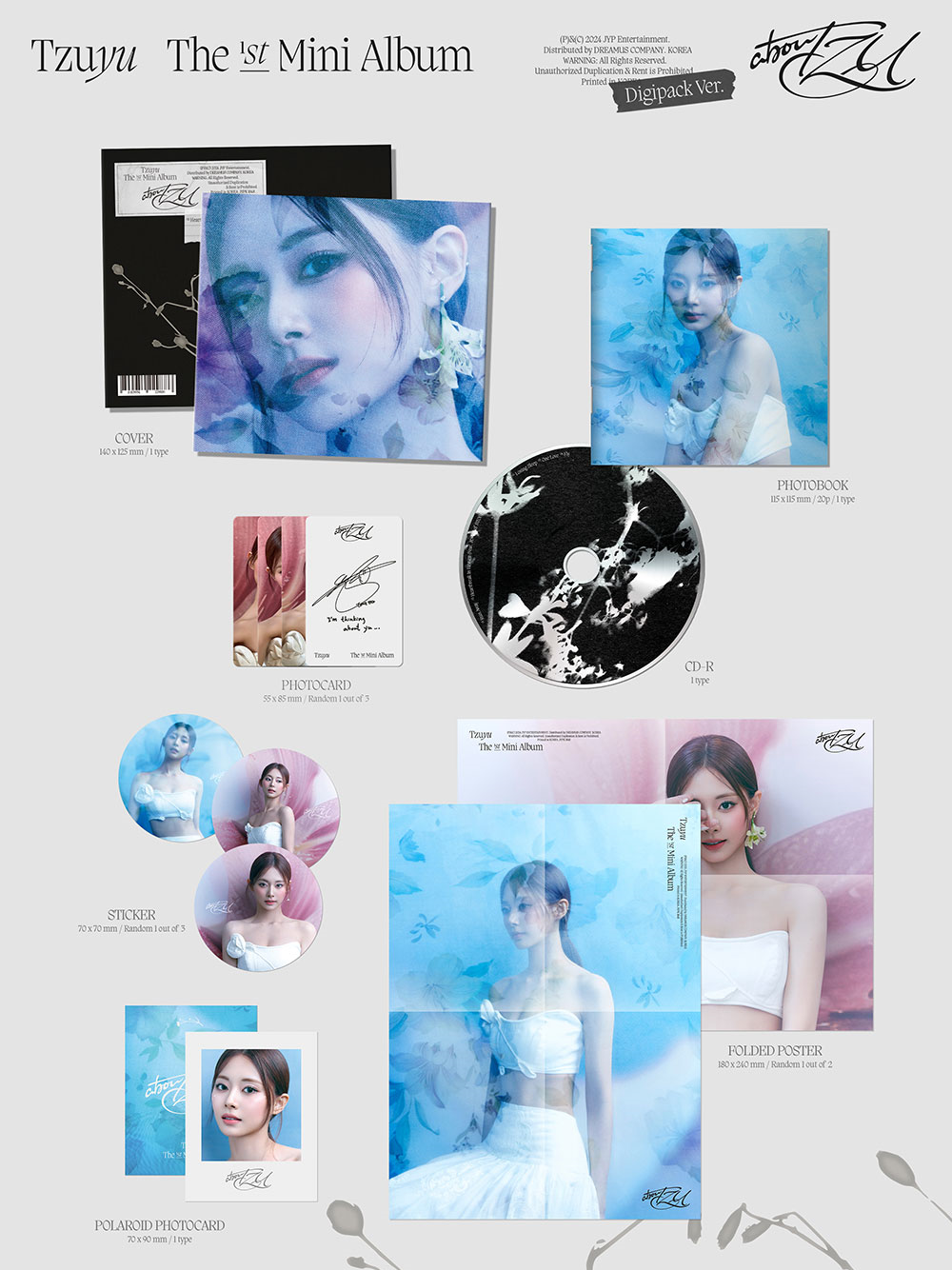 Альбом Tzuyu (TWICE) - The 1st Mini Album [abouTZU] (Digipack ver.)