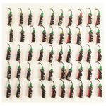 Мормышки Столбик d 3мм. 0.9гр. Вольфрам. Латунный шар Ч/П  (набор 10 штук)