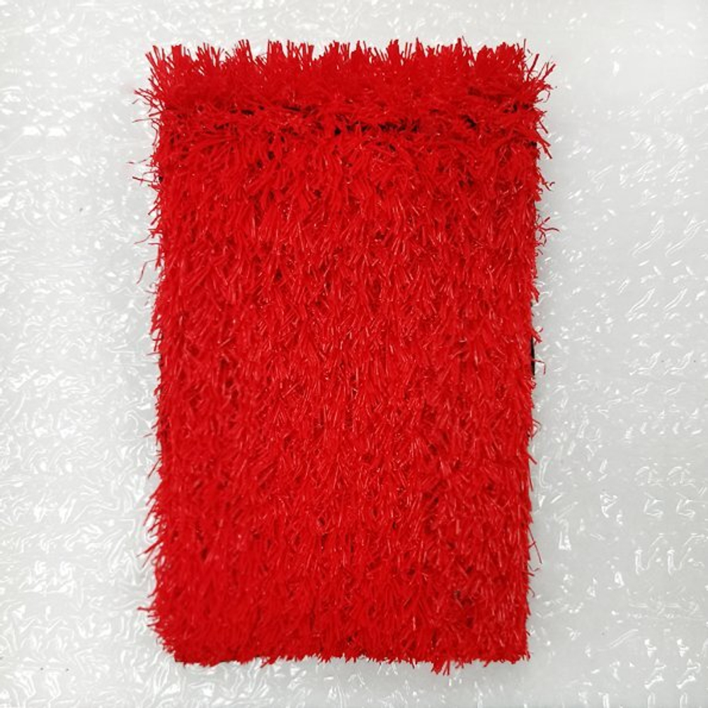 Трава искусственная "Деко 20" красная, ширина 2м, рулон 25м, 50 кв.м