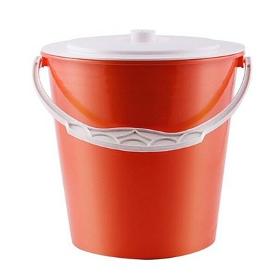 Ведро 7 л (ручка ароч) - цветное с крышкой