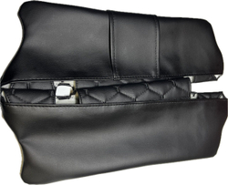 Чехлы на козырьки ВАЗ 2110, 2111, 2112 (чёрная нить Рубин)