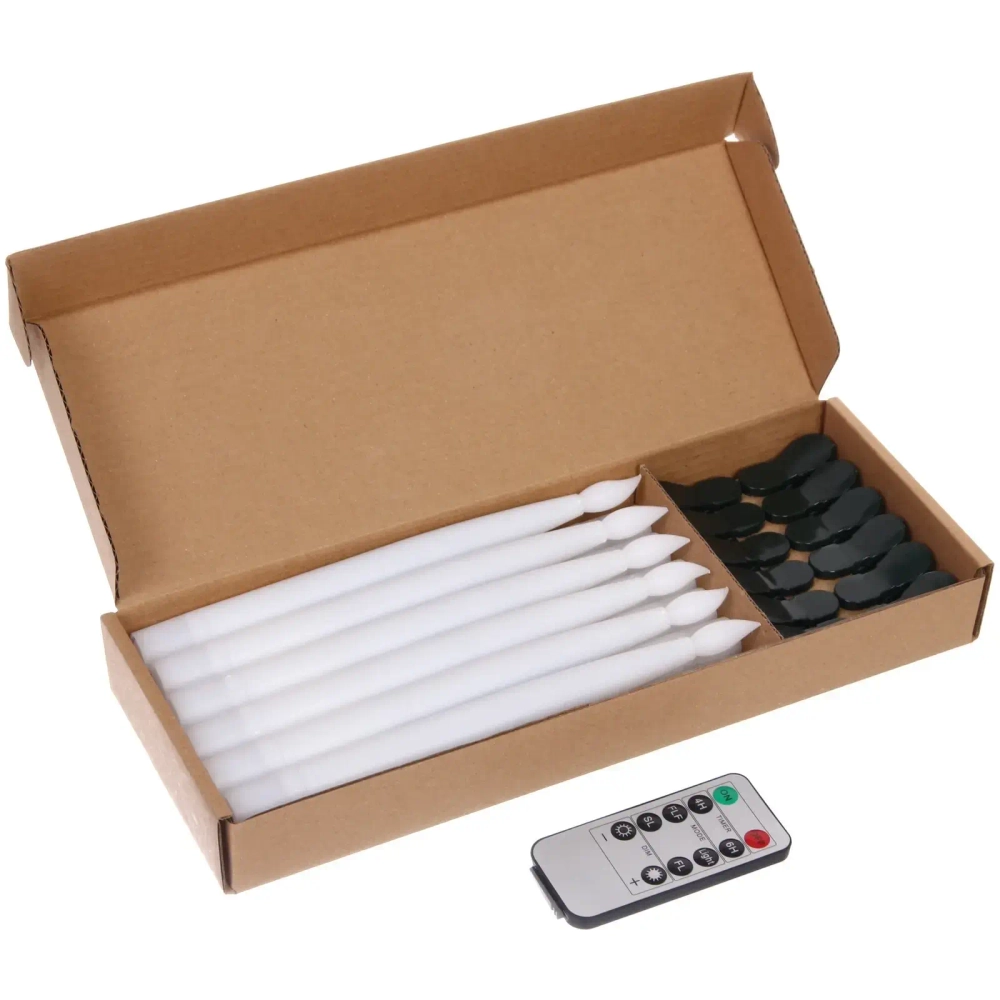 Набор свечей на ёлку на прищепке «Таинственное пламя» 20,5*1,6 см (12 шт+пульт д/у)