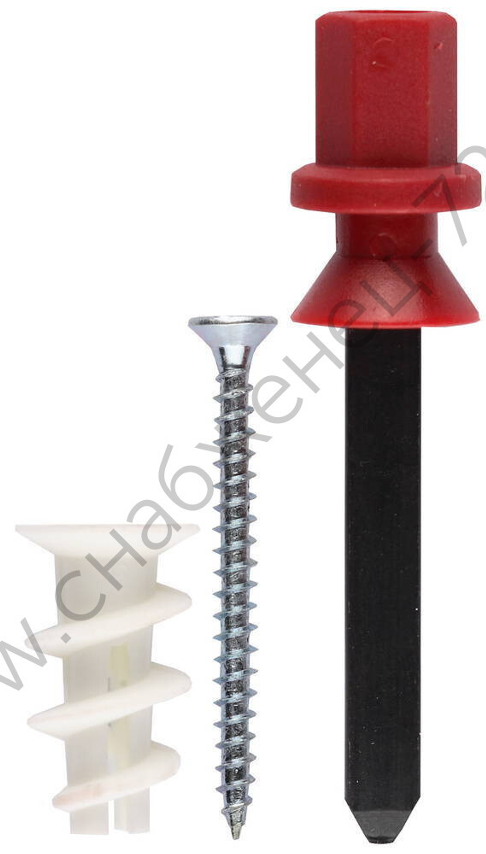 ЗУБР ДРИВА 23 мм, дюбель для гипсокартона с саморезом и установочной насадкой для дрели нейлоновый, 8 шт (4-301256)