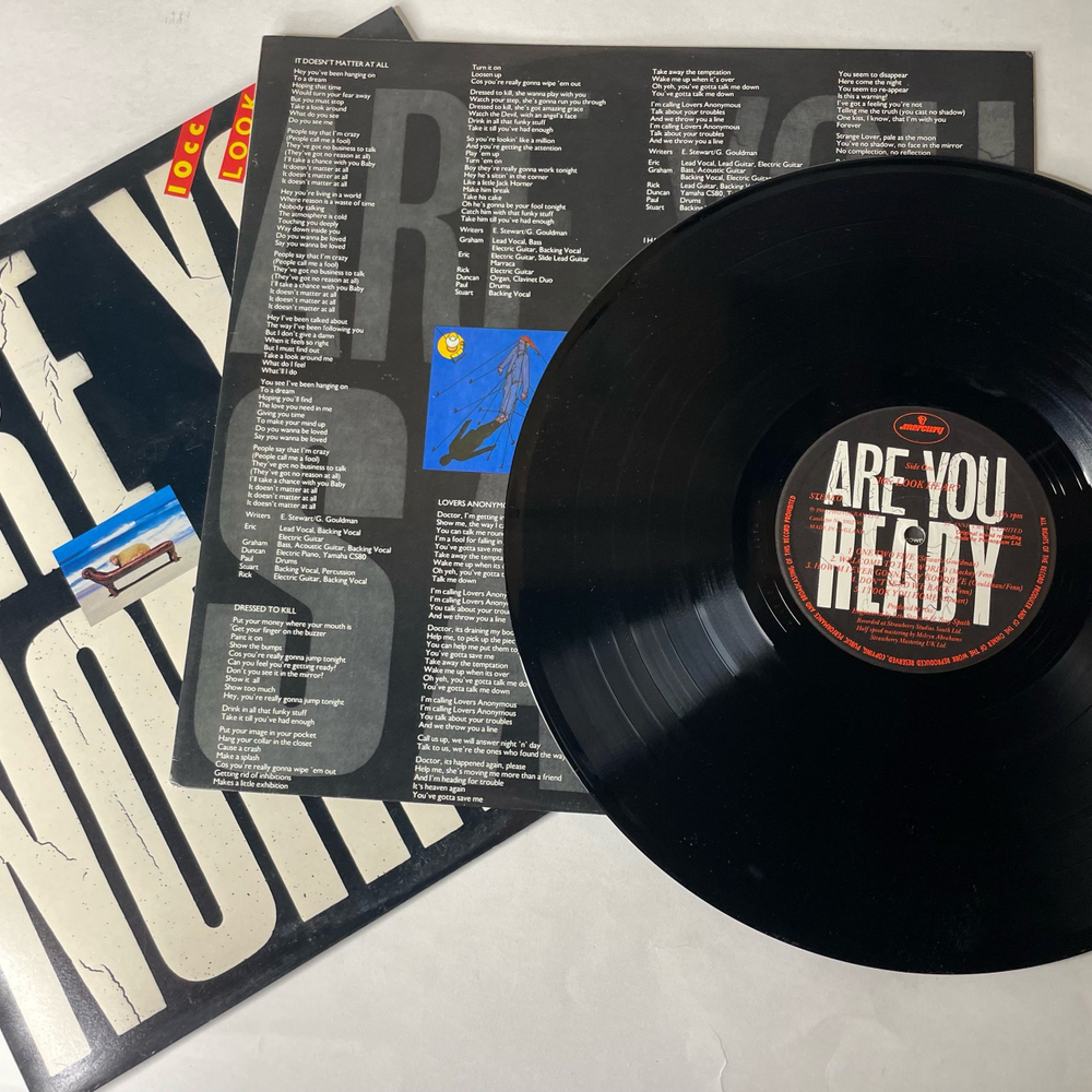 Винтажная виниловая пластинка LP 10cc Тэн Си Си, Look Hear (Англия 1980)