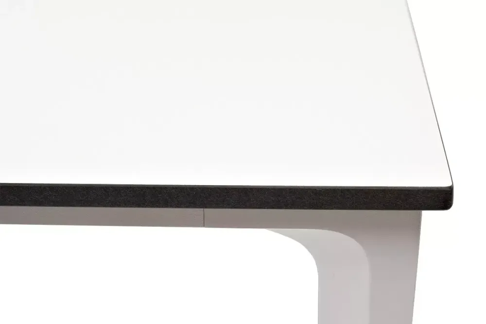 "Малага" обеденный стол из HPL 90х90см, цвет молочный, каркас белый