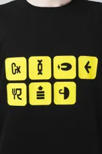 Купить Футболка T+ 7 Icons Font Черная Футболка T+ 7 Icons Font Черная