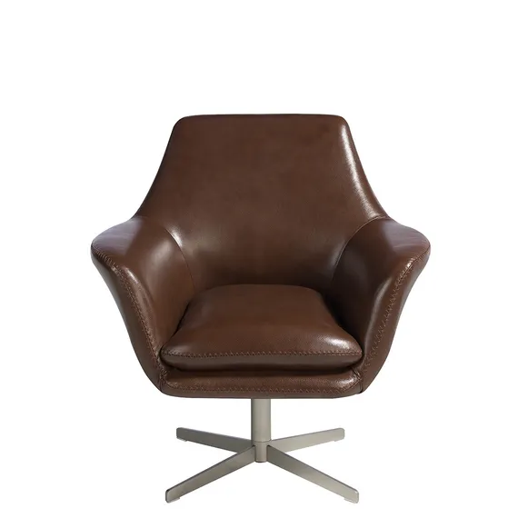 Поворотное кресло Angel Cerda 5093 из коричневой кожи