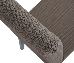 Чехол на стул без оборки Зигзаг, цвет Какао