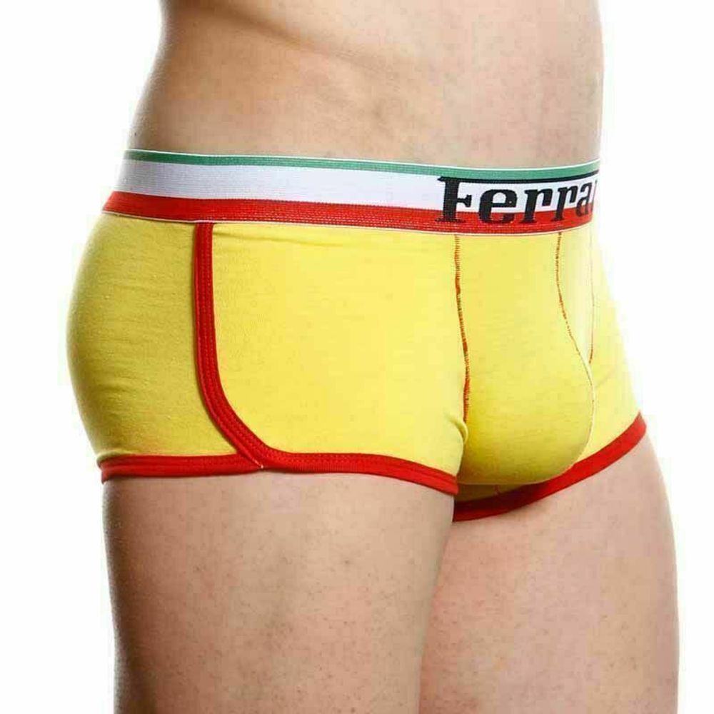 Мужские трусы хипсы желтые Ferrari Yellow