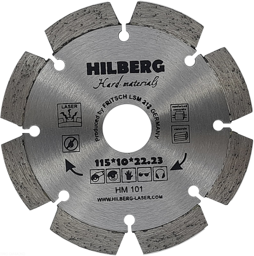 Диск алмазный отрезной 115*22,23 Hilberg Hard Materials Лазер HM101