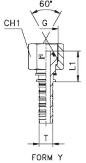 Фитинг DN 38 BSP (Г) 1.1/2 (накидная гайка, o-ring)