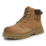 VAEL Work Boots Men"s High top Yellow/Gray/Brown