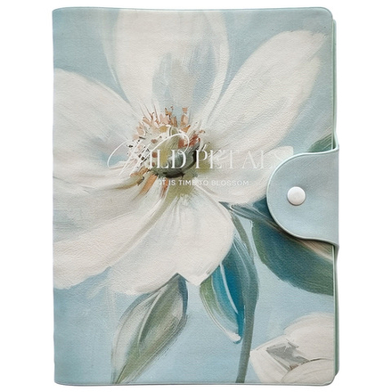 Ежедневник дат. 2026г А5 160л., кожзам, мягк.пер., гребень "Petals. Flower" тисн.фольгой