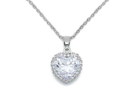 Кулон "Прозрачное Сердце" на цепочке (уценка)