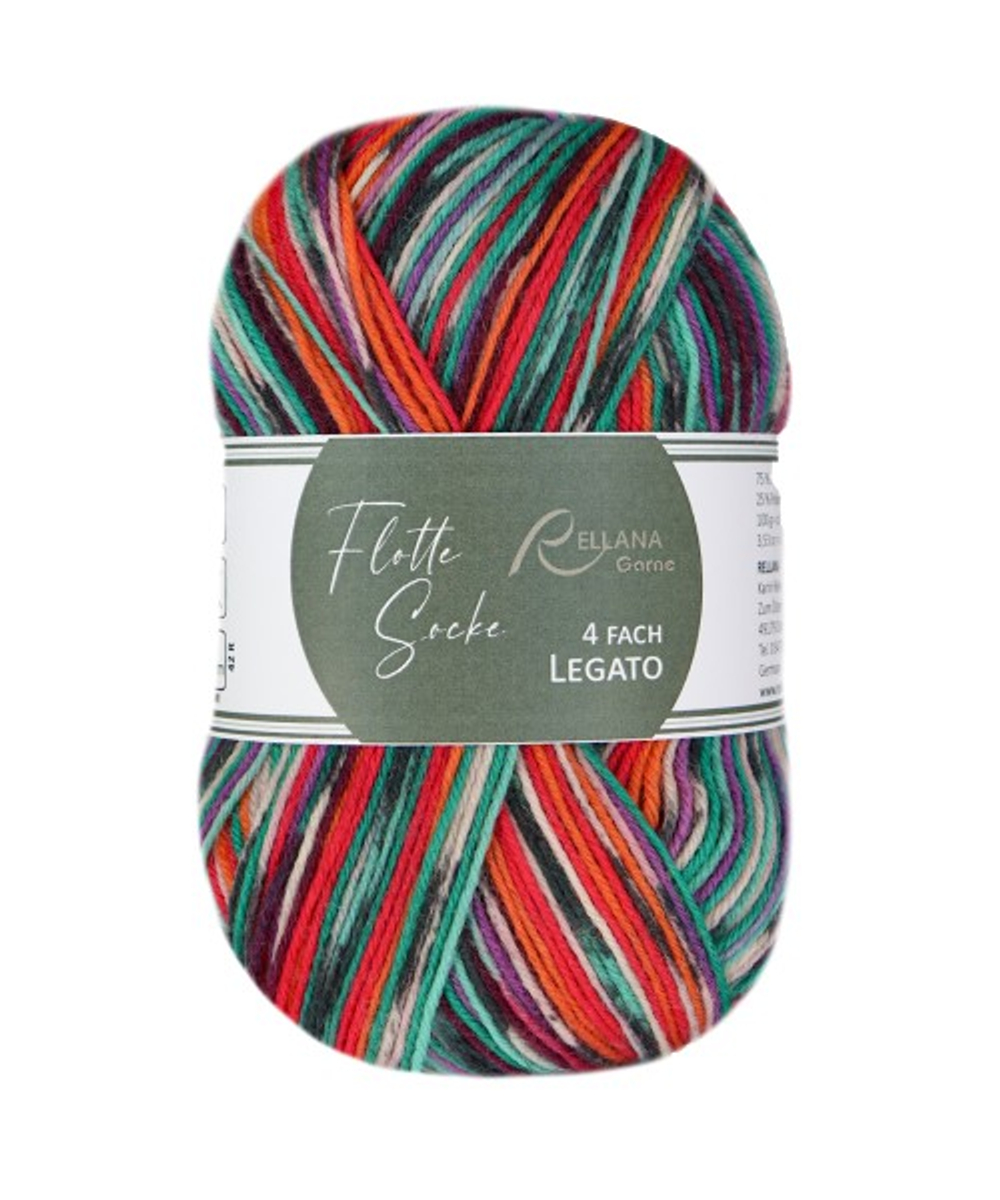 Пряжа Rellana Flotte Socke 4f. Legato (3064)