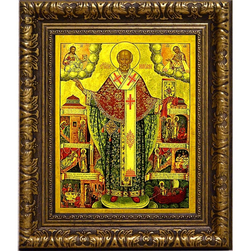 Николай Чудотворец Зарайский. Икона на холсте.
