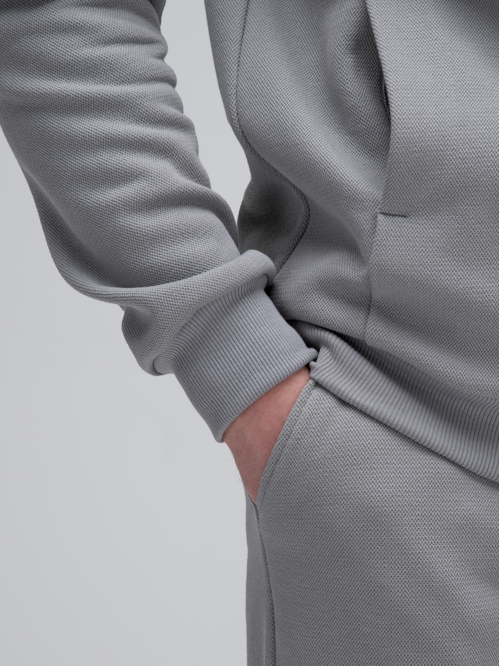 Костюм мужской спортивный на молнии (с начесом). Грей