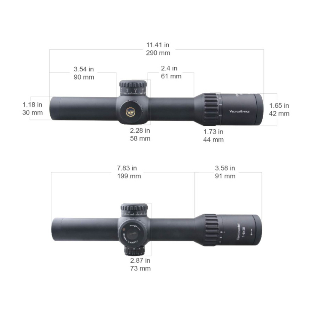 Оптический прицел Vector Optics FFP Continental x6 1-6x28 ( Сетка VCT-BNW / с подсветкой )