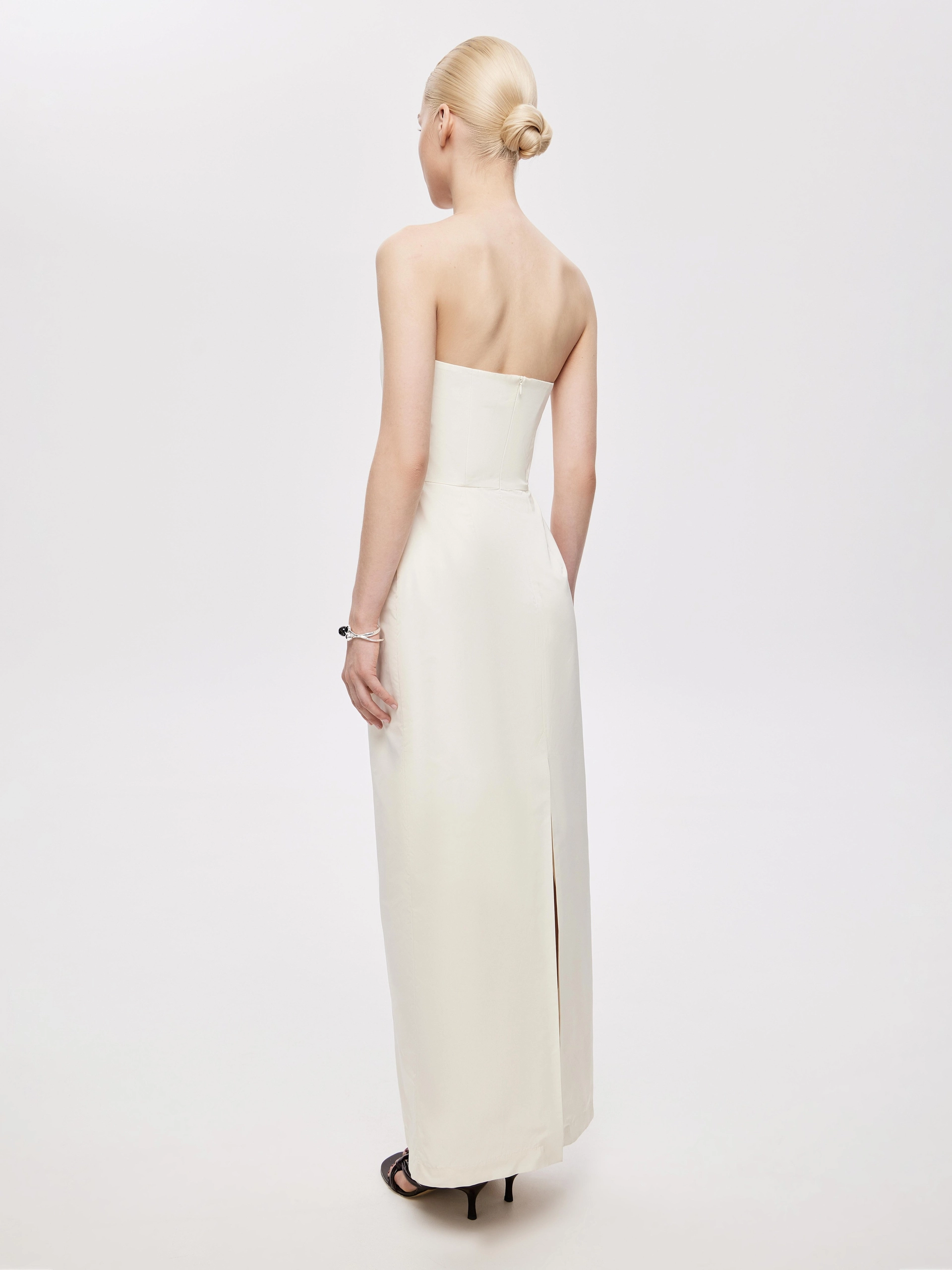 Платье макси из греческой тафты